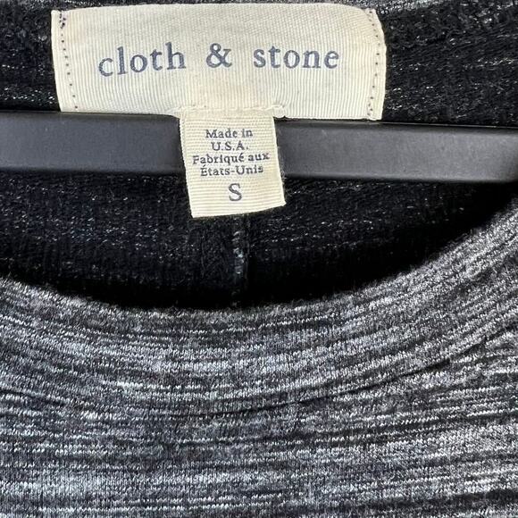 Cloth & Stone Anthropologie Melange Jersey Knit Grey Space Dye Dress Size Small - Picture 5 of 7